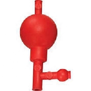 Chemical Application Rubber <b>Pipette</b> Filler Bulb with 3 Valves for Laboratory Use - Product Image 1