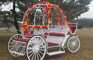 Carruaje de Cenicienta de Doble Caballo, Color Personalizado, Carruaje de Boda Moderno de Metal con Tamaño Personalizado - Product Image 6