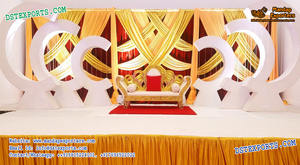 สไตล์Cกลับผนังแผงงานแต่งงานเวทีฉากหลังกรอบแผงอินเดียแต่งงานเวทีตกแต่งชุด - Product Image 4