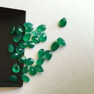 4mm 6mm naturel vert Onyx à facettes poire pierres précieuses en vrac fabricant boutique en ligne maintenant à prix d'usine de gros fournisseur de revendeur - Product Image 1