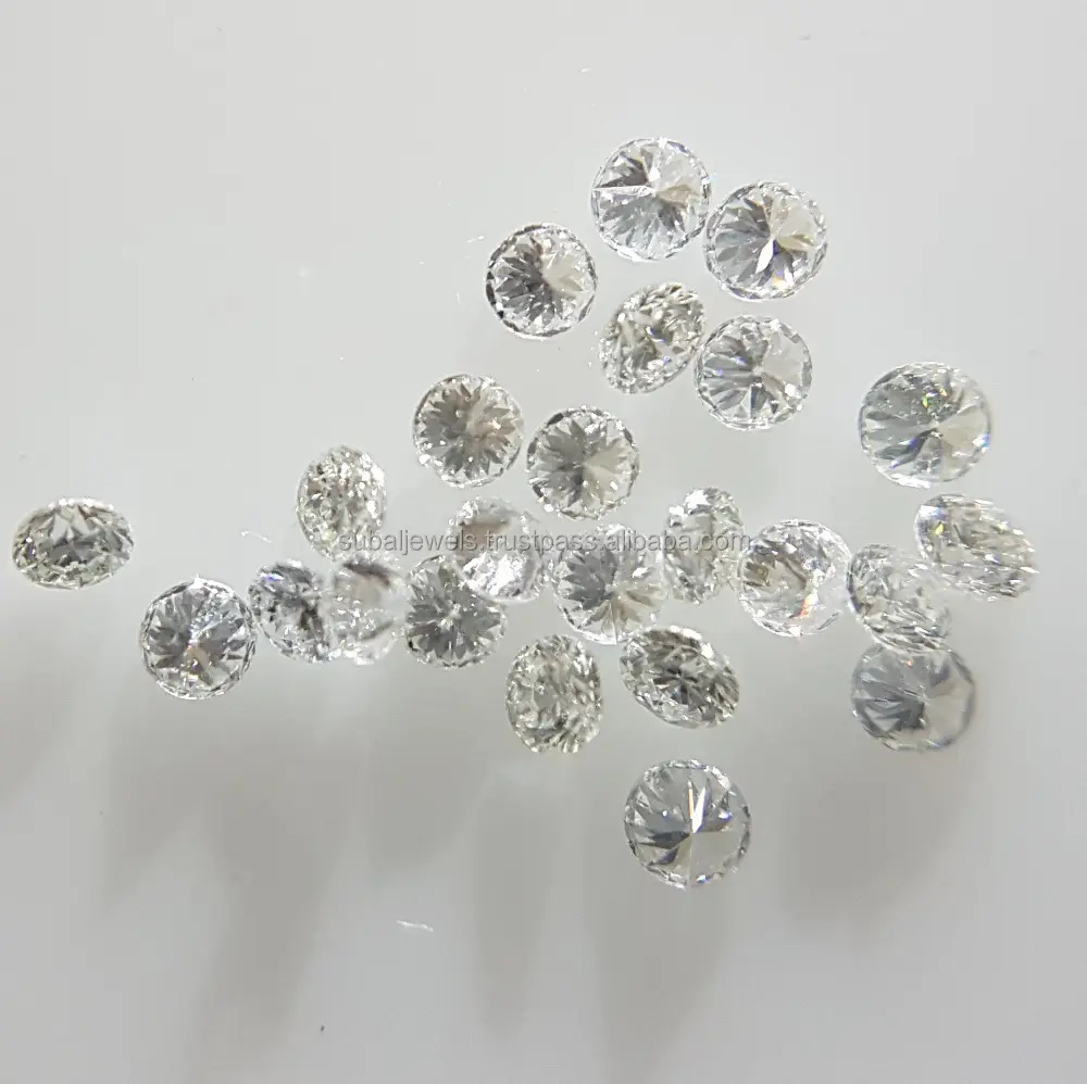 ナチュラルルーズダイヤモンド3.5-4mmVSクラリティFカラーブリリアントカットラウンド1カラット数量15-25ポインターインドからの最安値