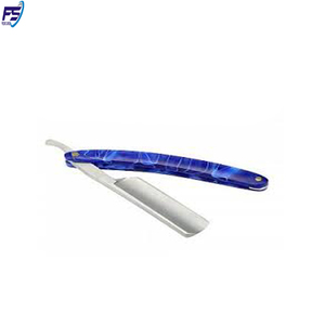 Rasoir de sécurité à bord droit en acier inoxydable pour hommes poignée en métal de barbier avec support en aluminium rasage - Product Image 5