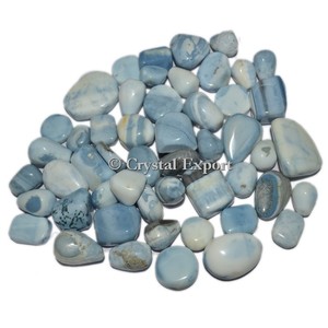 Meilleure qualité en gros bleu opale pierres dégringolées guérison pierre de décoration de la maison - Product Image 1