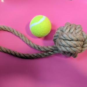 ElegantROPE Juguete para Perro de Cuerda de Algodón Orgánico, Juguete Masticable para Perro con Nudos de Cuerda - Product Image 1