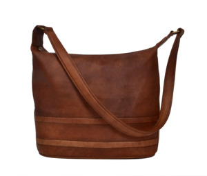 Bolso cruzado de hombro con tirantes de cuero genuino, bandolera de cuero genuino marrón para hombres y mujeres, bolso de mensajero con bandolera - Product Image 6