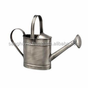 Lata de agua de metal galvanizado vintage elegante jardín ecológico maceta decorativa al aire libre para el hogar para las vacaciones de Navidad - Product Image 5