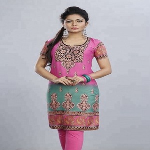 2018 nuevo diseño impreso Crepe Kurti - Product Image 1