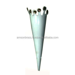 Florero de Metal de latón para decoración del hogar, cono decorativo - Product Image 5