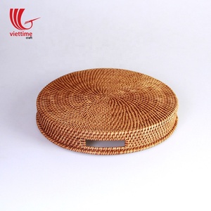 หวายสีน้ำตาลน้ำผึ้งให้บริการถาด/ตะกร้าหวายหวายธรรมชาติ - Product Image 6