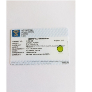 Piedra preciosa de corte ovalado de peridoto natural, Color verde, certificado IGI para accesorios de joyería - Product Image 2
