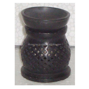 Black Soapstone Aroma <b>Oil</b> <b>Burner</b> ,Stone Aroma <b>Oil</b> Warmers - Product Image 1