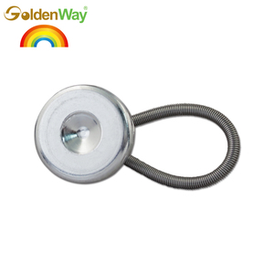 High Quality GoldenWay Silver Flatback Waist Spring Aluminum Plating Washable <b>Button</b> Extender <b>for</b> <b>Jeans</b> - Product Image 1
