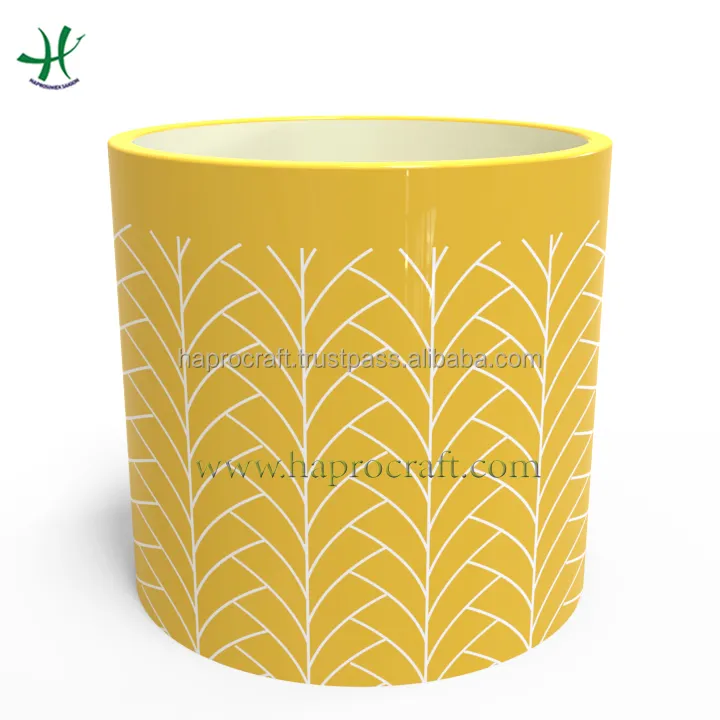 New design collection Yellow ceramic garden planter pot for garden decoration, wholesale products