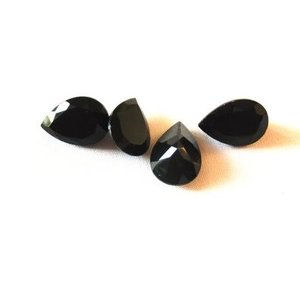 5mm 6mm 7mm spinelle noir naturel poire à facettes pierres précieuses calibrées en vrac en gros fabricant en ligne pierres pour la fabrication de bijoux - Product Image 1