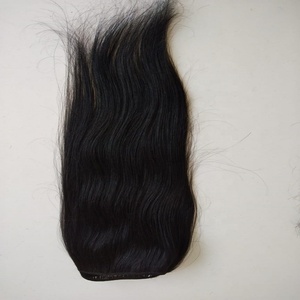 Poule brésilienne vierge vison cheveux Extensions cuticule aligné vague Style fermeture crépus frontale lune sac couleur naturelle échantillon gratuit - Product Image 5