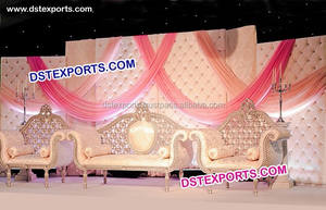 Majestuoso juego de paneles de cuero deslumbrante para decoración de bodas asiáticas, paneles superiores con mechones para ocasiones de fiesta - Product Image 4