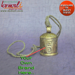 ระฆังรูปวัวสไตล์อินเดียแบบชนบทกระดิ่งโลหะทำด้วยมือสำหรับตกแต่งบ้านไร่งานฝีมือกระดิ่งลมและงานเทศกาล - Product Image 6