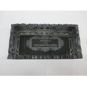 ตกแต่งหรูหราถาดไม้ด้วยมือแกะสลักด้านนอกและพิมพ์หน้าจอเคลือบทำงานภายใน - Product Image 6