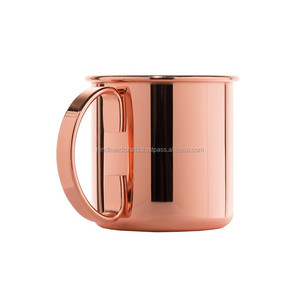 Gobelet cylindre brillant 1L 100% cuivre non martelé Moscow Mule fabricant indien métal pour tasses pour les fêtes - Product Image 1
