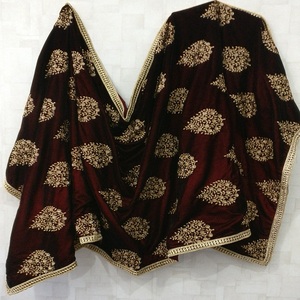 Outclass <b>Ladies</b> Velvet <b>Shawl</b> Embroidery Work Available - Product Image 2