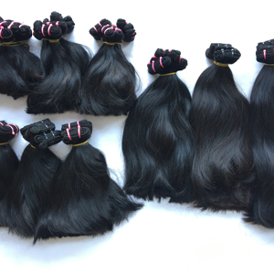 ผมต่อจากผมมนุษย์ผมแท้แบบเรมี่ผมถักเปียผมลอนตรงนุ่มลื่น - Product Image 1