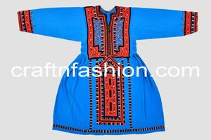 Tradicional Vintage bordado a mano Balochi Top y Kuchi Frock-Vestido Balochi bordado a mano ELEGANCE MEGH CRAFT Marca En stock - Product Image 3