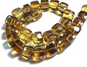 Natural Beer Quartz Faceted Box Gemstone Beads Strand Loose Wholesale Stone Supplier at Factory Price Shop Online Closeout Deals