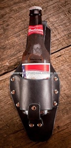 Funda clásica de cuero genuino para Cerveza Hecha a mano para Camping Adventure - Product Image 2