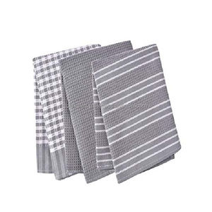 Serviette de cuisine à rayures 100% coton Caractéristique jetable compressée à séchage rapide - Product Image 3