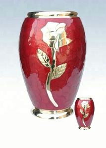 2024 latón y aluminio adulto y mascota metal blanco esmalte funerario urnas de cremación para adultos/urna de cremación para cenizas humanas/mascotas - Product Image 2