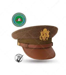 Petugas AS topi puncak disesuaikan kawat Bullion bordir upacara topi puncak petugas