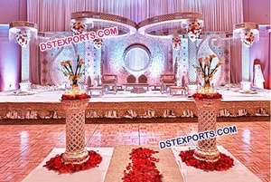 Décoration de mandap en cristal de fibre, ensemble de mandap de mariage indien en cristal de Fidji, dernier ensemble de mandap de mariage, prix de vente d'usine en Australie - Product Image 6