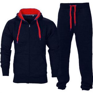 Conjunto Deportivo de Dos Piezas de Forro Polar para Hombre, Unisex, con Logotipo Personalizado, Cierre de Cremallera, Resistente al Viento, Corte Ajustado, Pantalones Deportivos de Poliéster y Elastano 2021 - Product Image 5