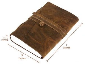 Cuaderno de Tapa Dura de Cuero Marrón New Era con Encuadernación Cosida, 100 Hojas, Cuaderno Promocional - Product Image 5