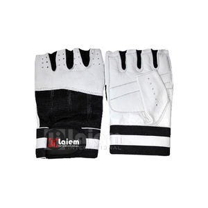 ถุงมือยกน้ำหนักหนังวัวระบายอากาศไม่ลื่นสำหรับออกกำลังกายในยิม - Product Image 1