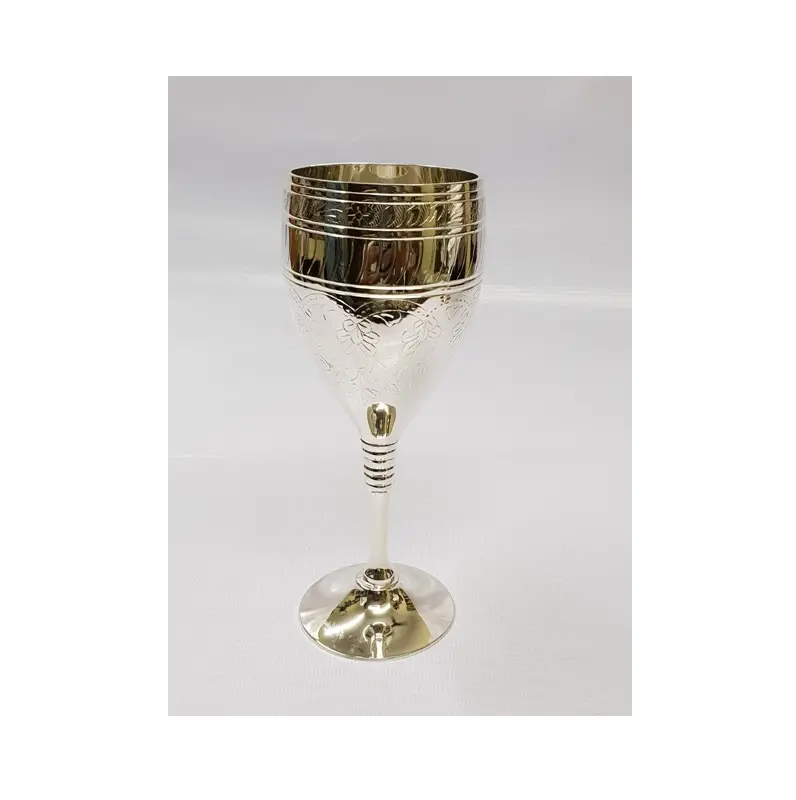 Antique Silver Plated Brass Metal Wine Goblet Wholesale Manufacturer and Exporter Custom Handmade Brass Silver Plated Wine Cup
