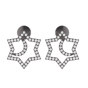 925 <b>Sterling</b> <b>Silver</b> Pave Diamond Handmade <b>Stud</b> Earrings Women Jewelry Wholesaler - Product Image 1