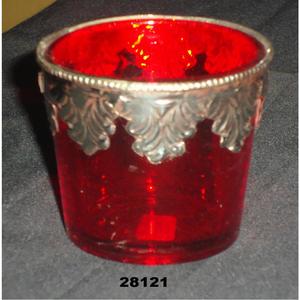 Fábrica al por mayor nuevo diseño personalizado latón rojo y vidrio votivo - Product Image 2