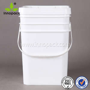 20 liter 20 kg square plastic bucket plastic pails with lid clear square bucket