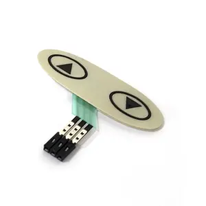 Flat Non-tactile 2 Push Button Membrane Switch With Pin Connector