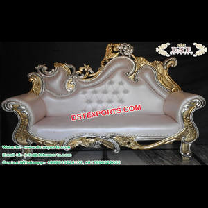 Canapé de mariage asiatique, chaise longue, canapé en métal sculpté pour mariage, dernier canapé indien à 2 places, décoration d'événement au Canada - Product Image 1