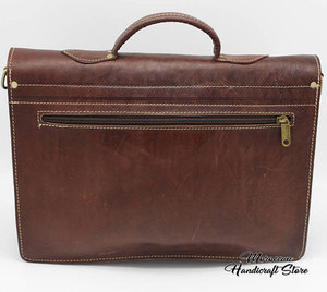 Bolso de Cuero Hecho a Mano de Diseño Tradicional Marroquí, Estilo Marroquí - Product Image 3
