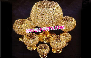 Centro de Mesa de Cristal para Decoración de Bodas, Centro de Mesa Dorado y Plateado, Últimos Diseños de Centros de Mesa - Product Image 5