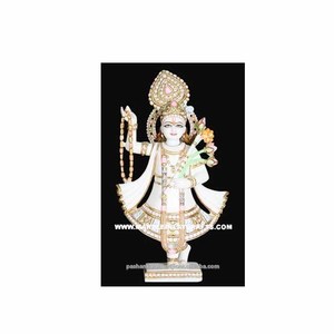 ไอดอลหินอ่อน Shri Nath Ji Murti ทำด้วยมือ - Product Image 1