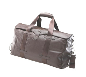 กระเป๋าเดินทางทรงดัฟเฟิลสำหรับผู้ชายหนังแท้แฟชั่นใหม่2024 - Product Image 1