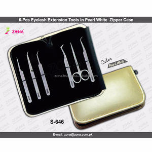 Worthbuy — ensemble de pincettes et ciseaux pour Extension de cils, en vrac, étiquette privée personnalisée, en acier inoxydable, vente en gros - Product Image 1