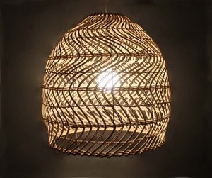 Modern Asian Design Rattan and Bamboo Lampshade Transparent Shape-Exquisite <b>Cover</b> for Home Decor - Product Image 1