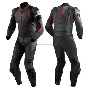 Costume de moto en cuir véritable, combinaison de Protection de haute qualité pour moto, vêtements de course automobile, personnalisable, en cuir de vache - Product Image 1