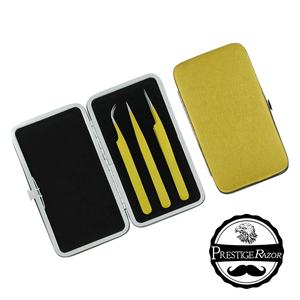 Pinzas acrílicas para extensión de pestañas, caja de exhibición Golder con tapa, 8 soportes, extensión de pestañas, logotipo personalizado, soporte de pinzas - Product Image 3