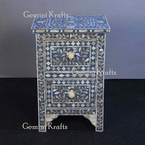 Mesa auxiliar con incrustaciones de hueso - Product Image 3